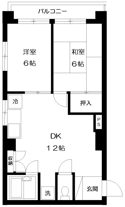 渋谷区東のマンションの間取り