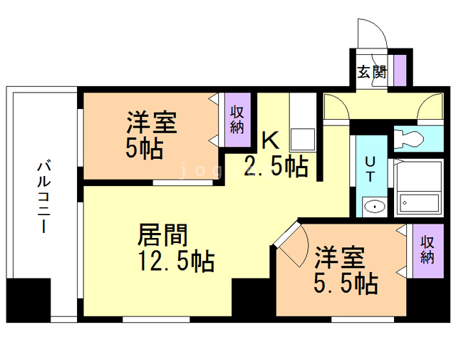 グランカーサ北３条の間取り