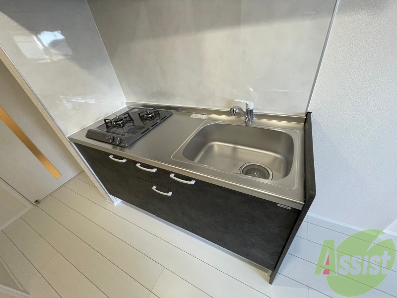 キッチン　キッチンは２口ガスコンロになっております。