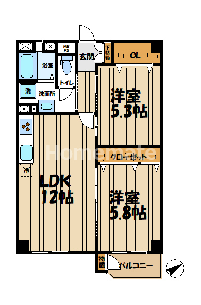 湘南深沢マンションの間取り