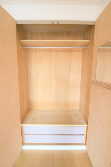 収納　クローゼットタイプの収納。