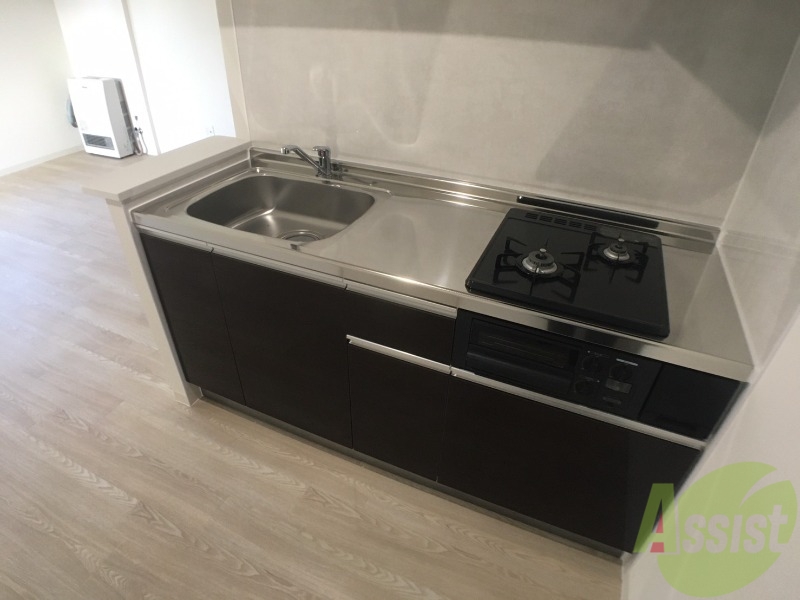 キッチン　２口システムキッチンなので、すぐお料理に使えます！