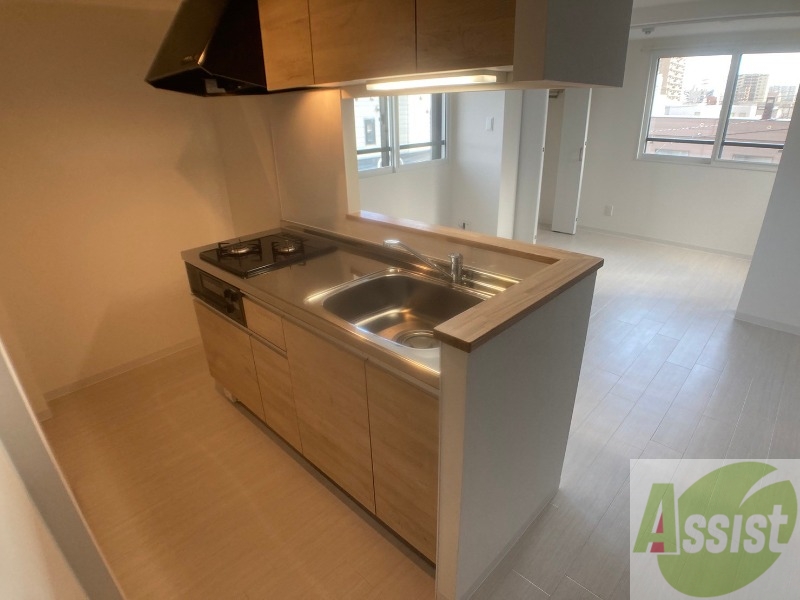 キッチン　システムキッチンで楽しくお料理できそうですね！