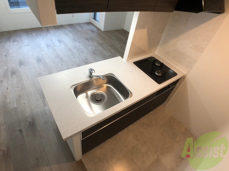 キッチン　２口システムキッチンなので、すぐお料理に使えます！