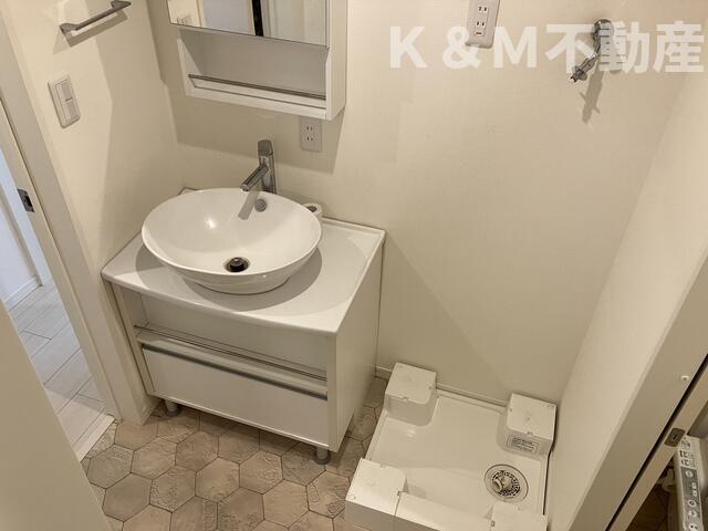 洗面設備　広い洗面スペース