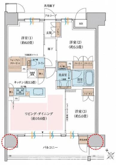 リビオ堺グリーンアベニューの間取り写真