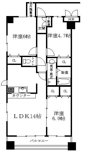サンシャイン柏の葉の間取り写真
