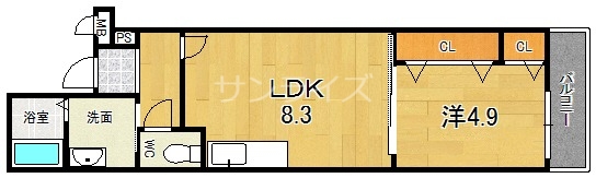 フジパレス城東永田II番館の間取り写真