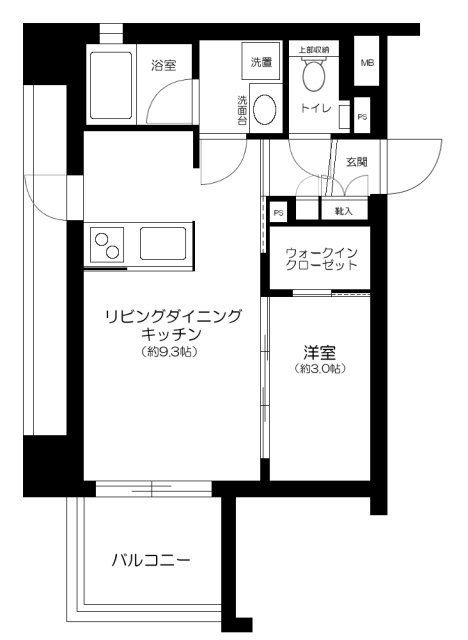 リシャール川崎THE WESTの間取り写真