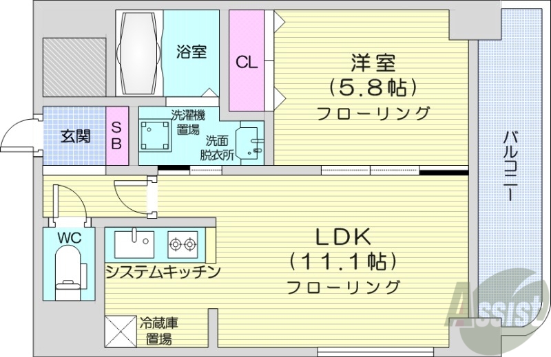 Jewel北円山の間取り写真
