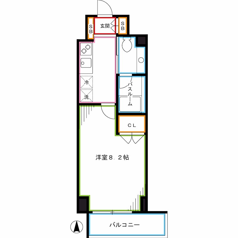 東京メトロ丸ノ内線 西新宿駅 徒歩5分 15階建 築21年の間取り写真