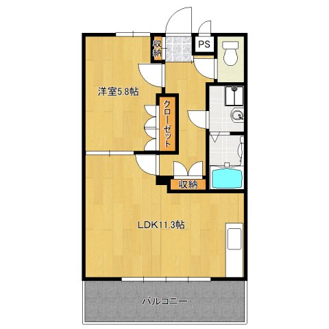 クレールヒルズ弐番館の間取り写真