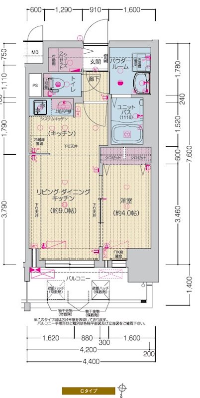 プレサンス名駅南エディフィスの間取り写真