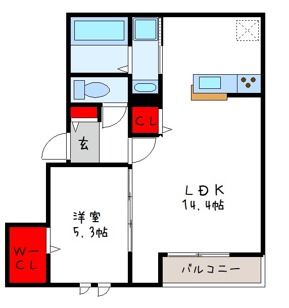YOSAポルテの間取り写真