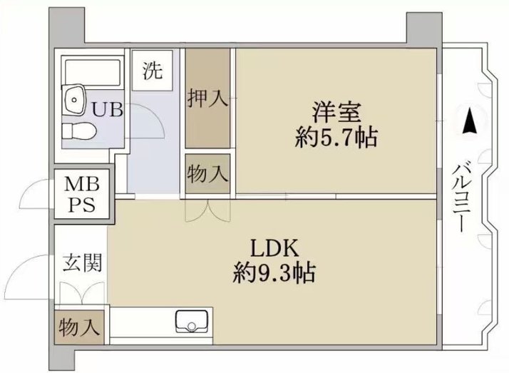 阪急京都線 十三駅 徒歩4分 11階建 築46年の間取り写真