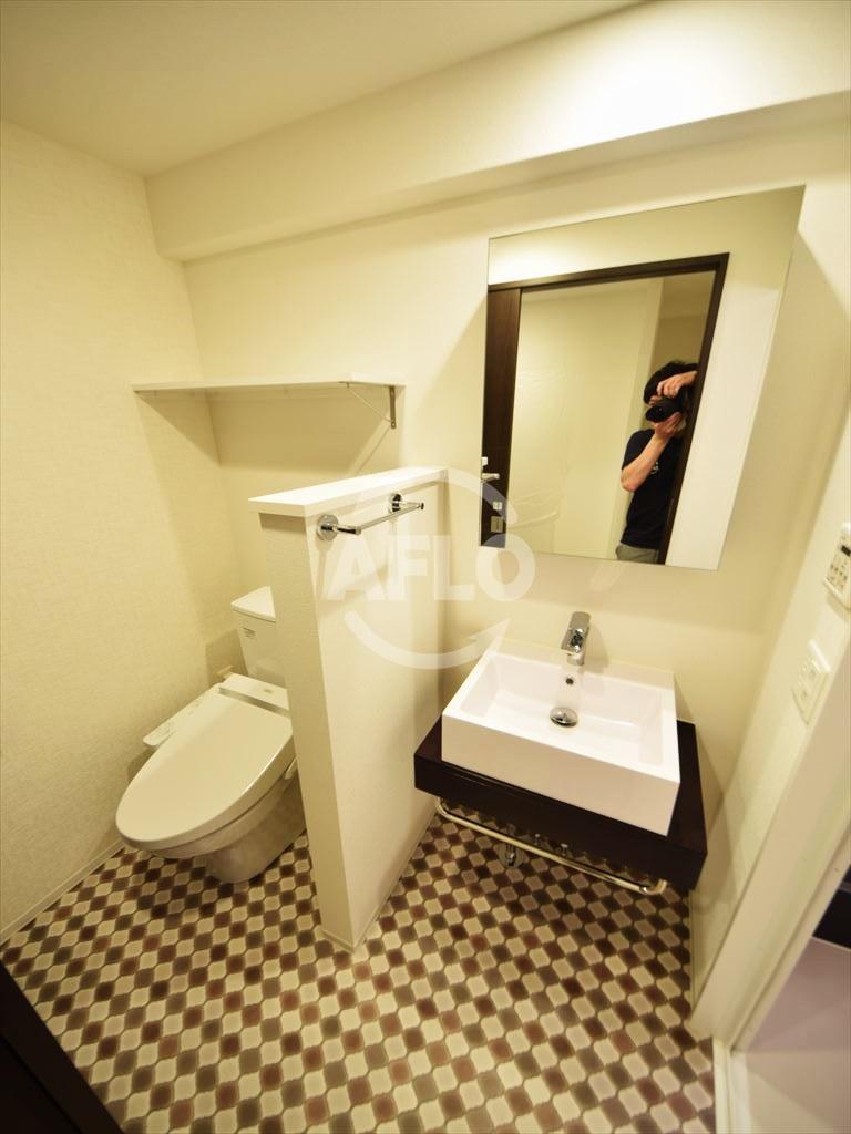 洗面設備　ブリリアント大阪西　洗面脱衣所