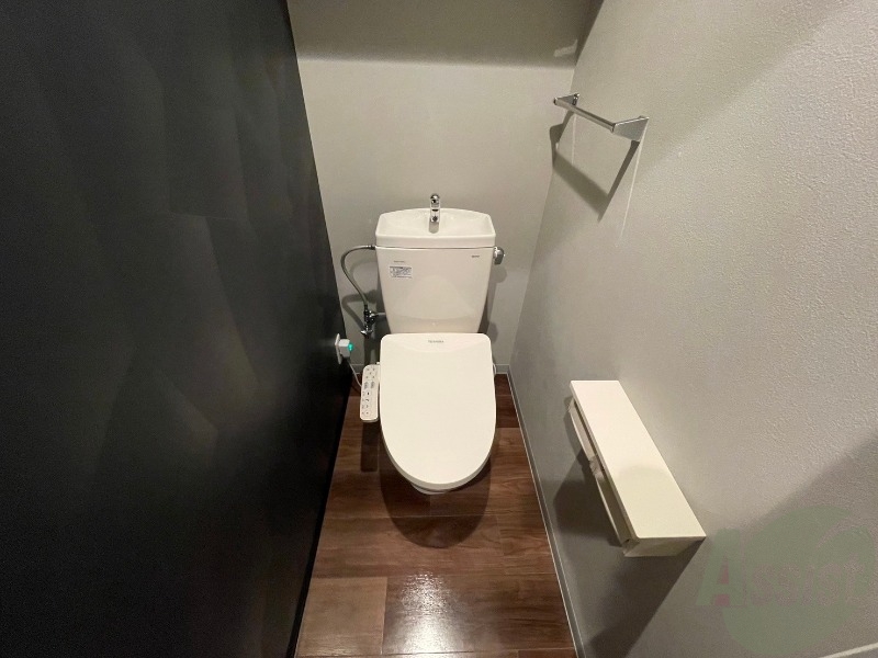 トイレ　ウォシュレット機能がついたトイレ。安心して使用できますね。