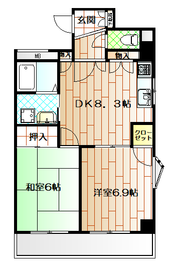 板橋区高島平のマンションの間取り