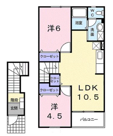 横浜市栄区公田町のアパートの間取り