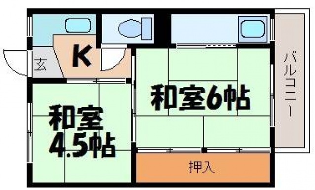 東広島市八本松飯田のマンションの間取り