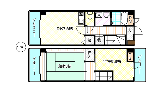 エイトウッドマンションの間取り