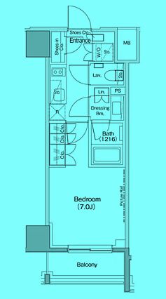 港区六本木のマンションの間取り