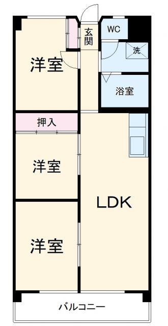 名古屋市名東区大針のマンションの間取り