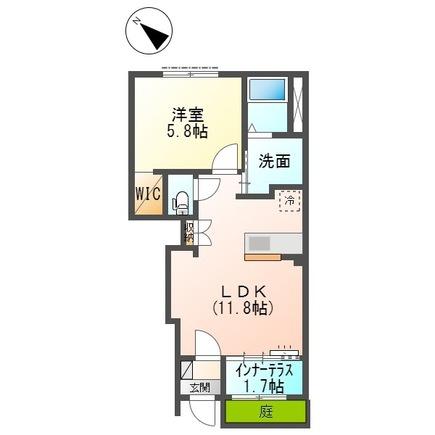 鳥取市賀露町南のアパートの間取り