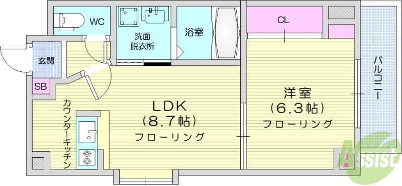 ガーデンロッジ1の間取り