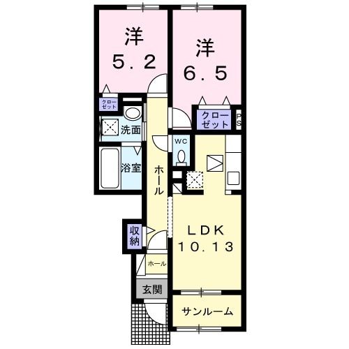 ウッドスプリング有田の間取り