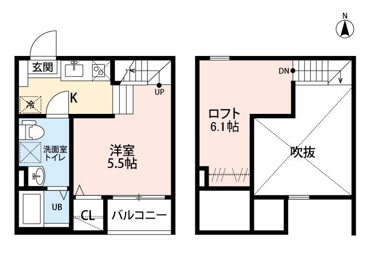 名古屋市瑞穂区春敲町のアパートの間取り