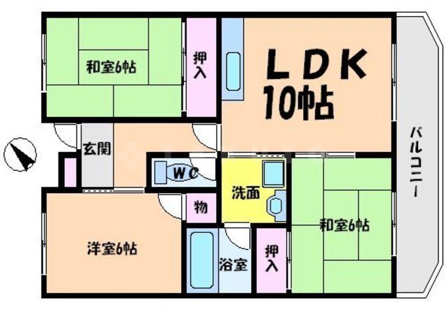 エクレール五月が丘の間取り