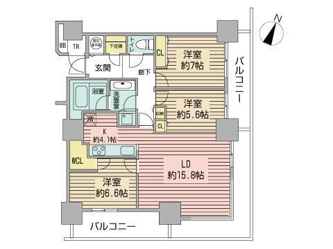 D’グラフォート札幌ステーションタワーの間取り