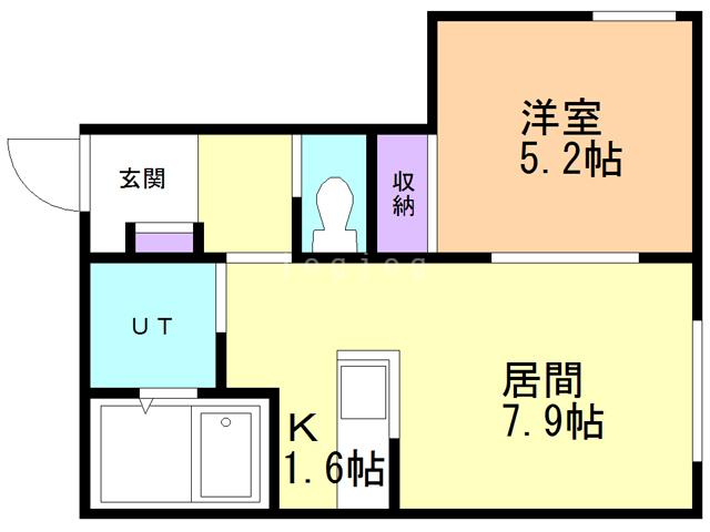 札幌市中央区北二条東のマンションの間取り