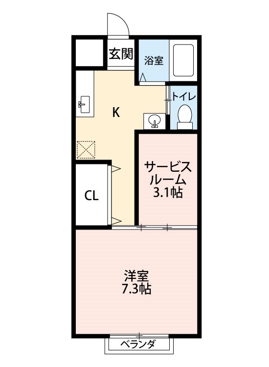 クラビアハウスの間取り