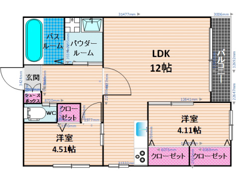 【アドバンス長丘の間取り】