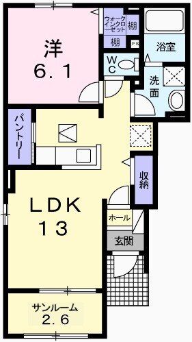 神崎郡福崎町南田原のアパートの間取り