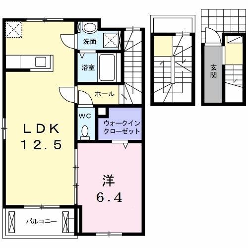 香芝市狐井のアパートの間取り