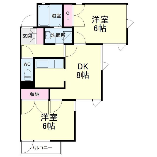 浜松市中央区上島のマンションの間取り