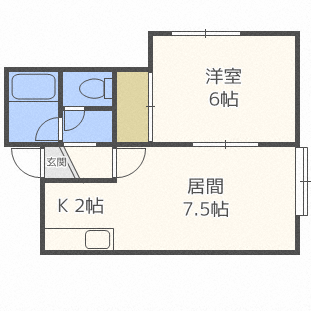 プラタナス曙Aの間取り