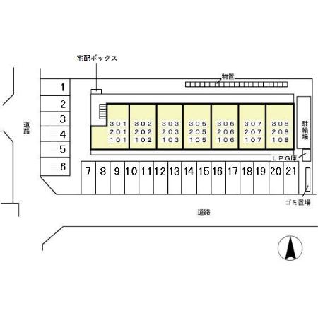 【リビングタウン戸水の駐車場】