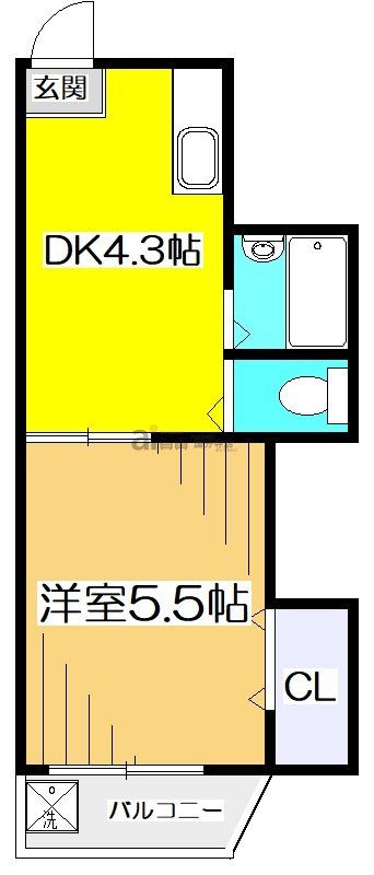 小金井市貫井北町のマンションの間取り