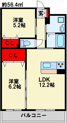 GRACEFUL中井の間取り