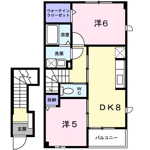 オリゾン朝陽Ｂの間取り