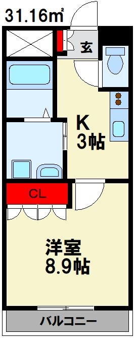 SINGLE・COURT-SP（シングルコートエスピー）の間取り