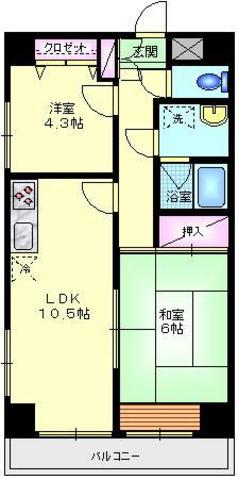 大田区仲池上のマンションの間取り