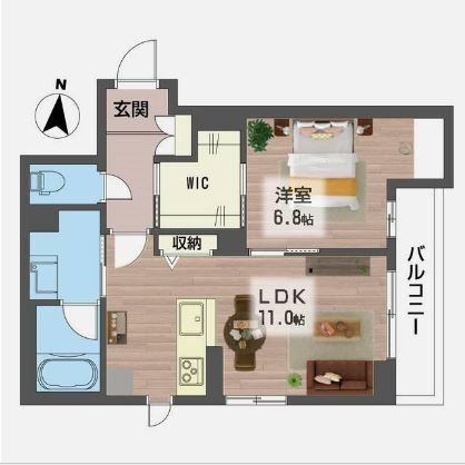 さいたま市大宮区桜木町のマンションの間取り