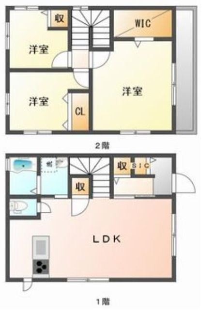 福山市駅家町大字江良のアパートの間取り