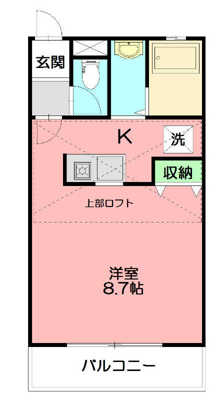 横浜市泉区下飯田町のアパートの間取り