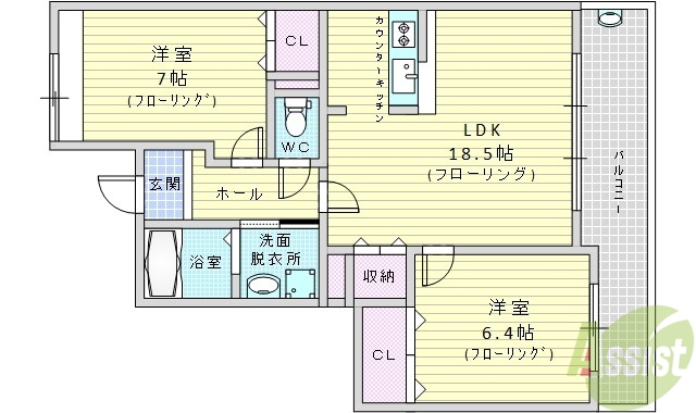 サングレース豊中の間取り